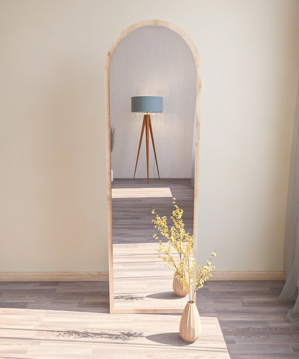 Hanah Home Espejo flotal-e Natural 160x50 cm MDF Ecológico